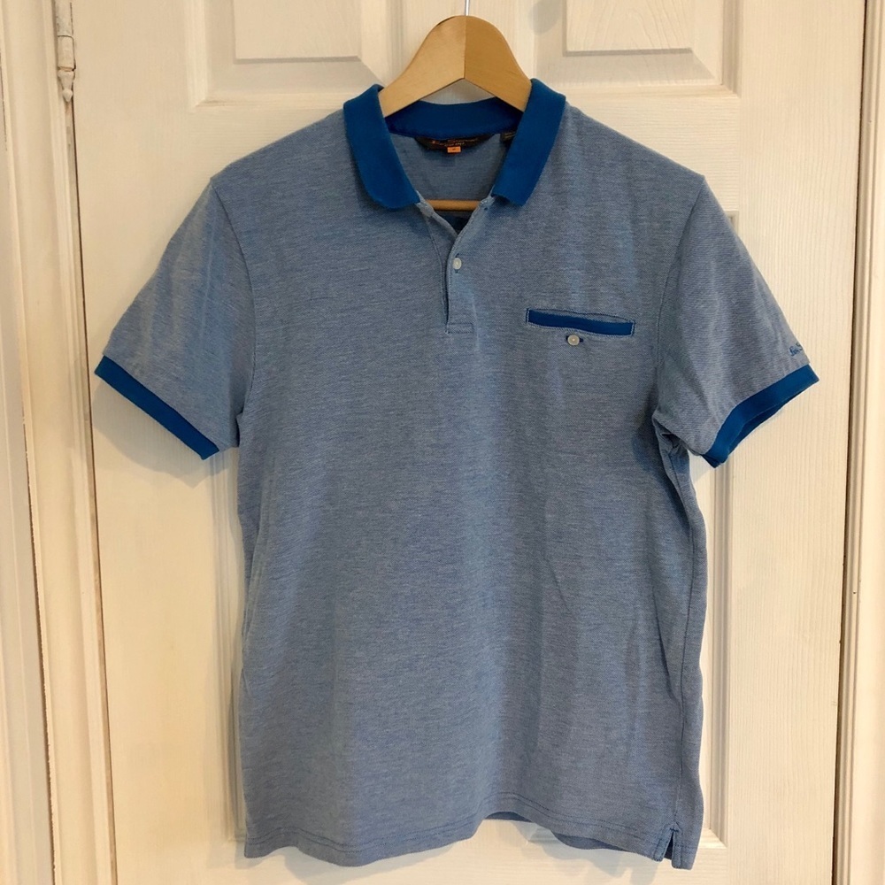 ✨3/$30✨Ben Sherman Two-Tone Blue Polo Shirt | S